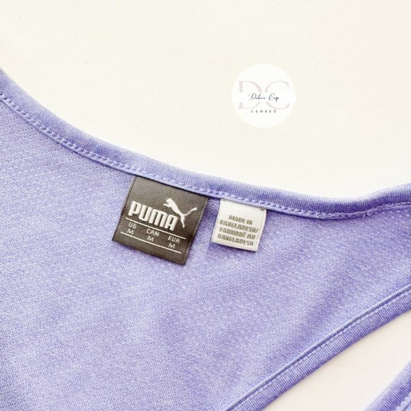 Puma Womens Mesh Logo Tank Top Size Medium - Picture 6 of 7